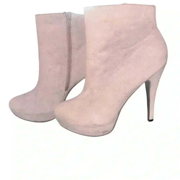 Top Moda Suede High Heel Ankle Boots - Picture 7 of 7